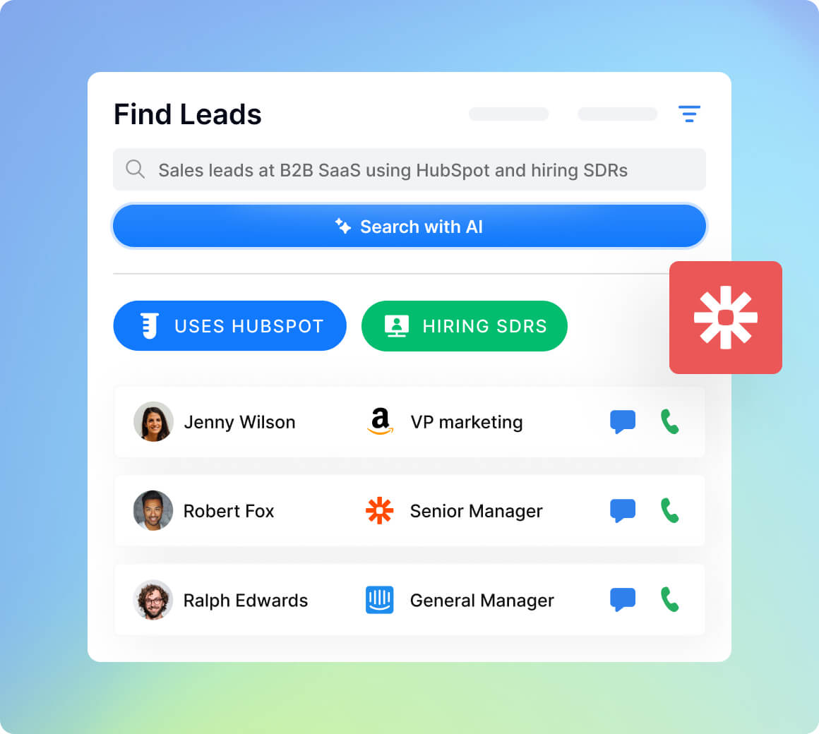 Lead discovery interface